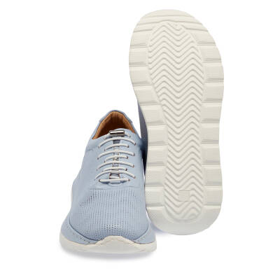  Mavi Deri Kadın Sneaker - K24I1AY67360-S1M - 4