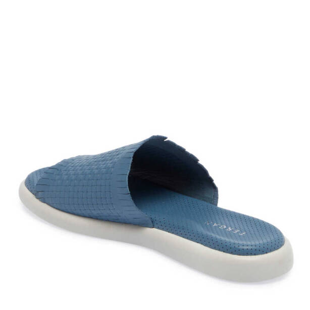 Mavi Deri Kadın Terlik - K24Y1TR67132-K67 - 2