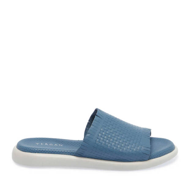 Mavi Deri Kadın Terlik - K24Y1TR67132-K67 - 3
