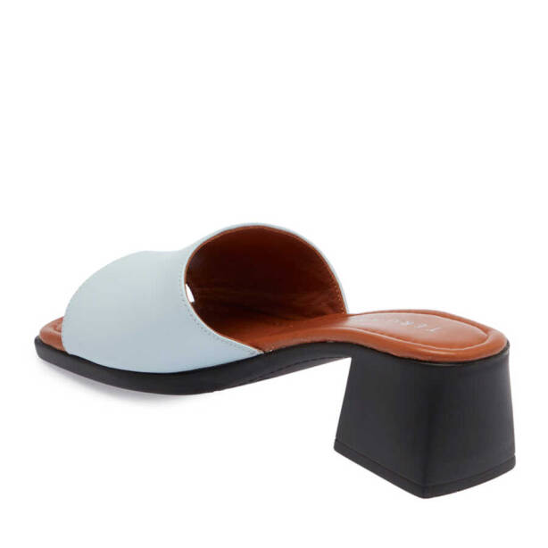 Mavi Deri Kadın Terlik - K24Y1TR67242-S1M - 2