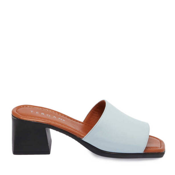 Mavi Deri Kadın Terlik - K24Y1TR67242-S1M - 3