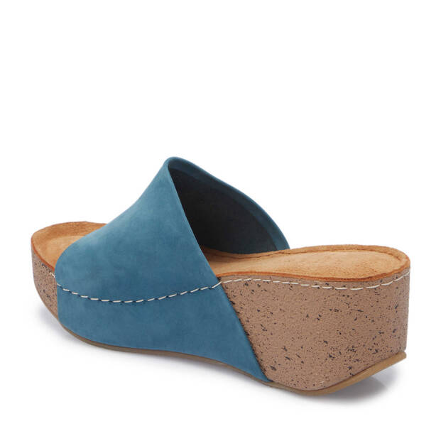 Mavi Hakiki Deri Kadın Terlik - K25Y1TR67998-C38 - 3