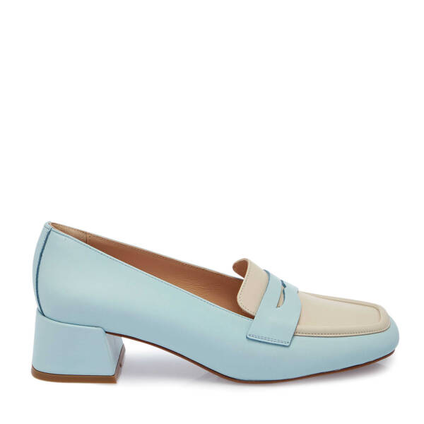 Mavi Deri Kadın Topuklu Ayakkabı - K25I1AY67809-J61 - 3