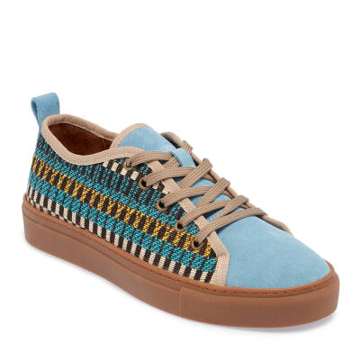  Mavi Deri-Tekstil Kadın Sneaker - K24I1AY67388-F60 - 1