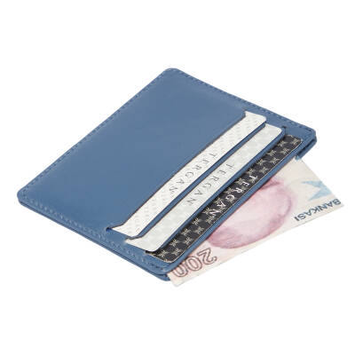 Mavi Deri Unisex Kredi Kartlık - S1KK00001050-M4E - 2