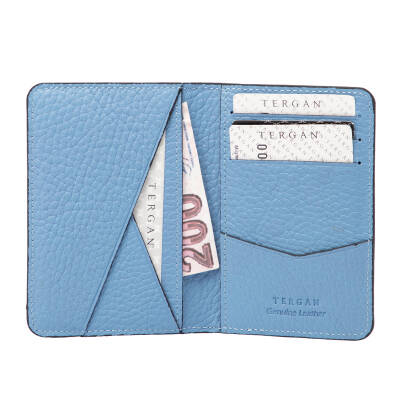  Mavi Deri Unisex Kredi Kartlık - S1KK00001645-I6T - 2