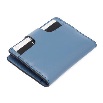  Mavi Deri Unisex Kredi Kartlık - S1KK00001653-H7G - 3