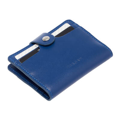  Mavi Deri Unisex Kredi Kartlık - S1KK00001653-J1F - 1