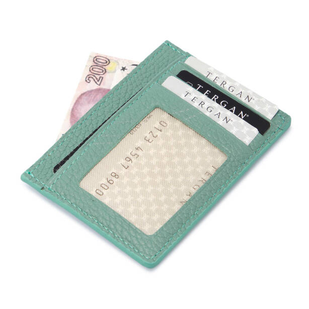 Mavi Deri Unisex Kredi Kartlık - S1KK00001676-T9D - Tergan