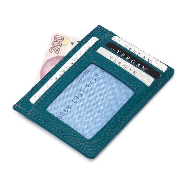 Mavi Deri Unisex Kredi Kartlık - S1KK00001676-T9L - Tergan