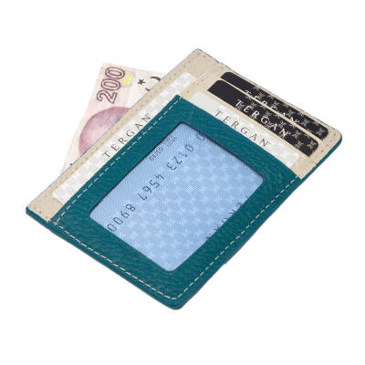 Mavi Deri Unisex Kredi Kartlık - S1KK00001676-V1G - 2