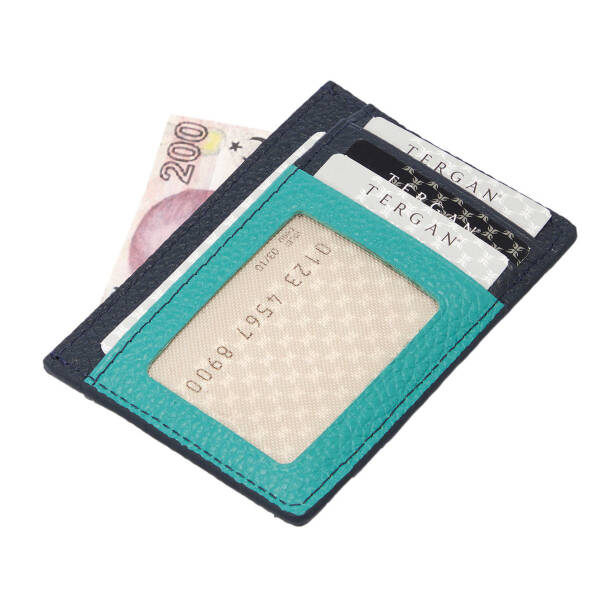 Mavi Deri Unisex Kredi Kartlık - S1KK00001676-V6G - 2