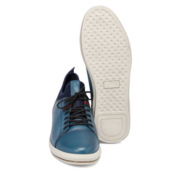 Mavi Hakiki Deri Erkek Sneaker - E24I1AY56623-J61 - Tergan