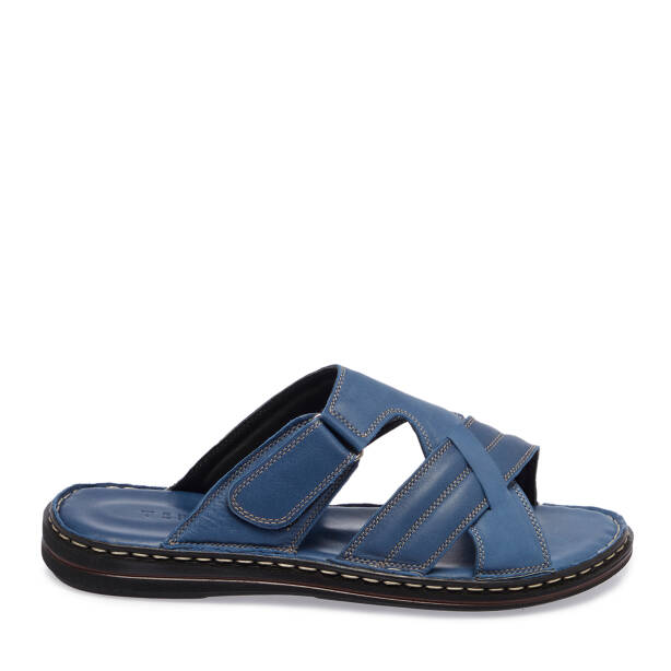 Mavi Hakiki Deri Erkek Terlik - E26Y1TR57602-J61 - 1