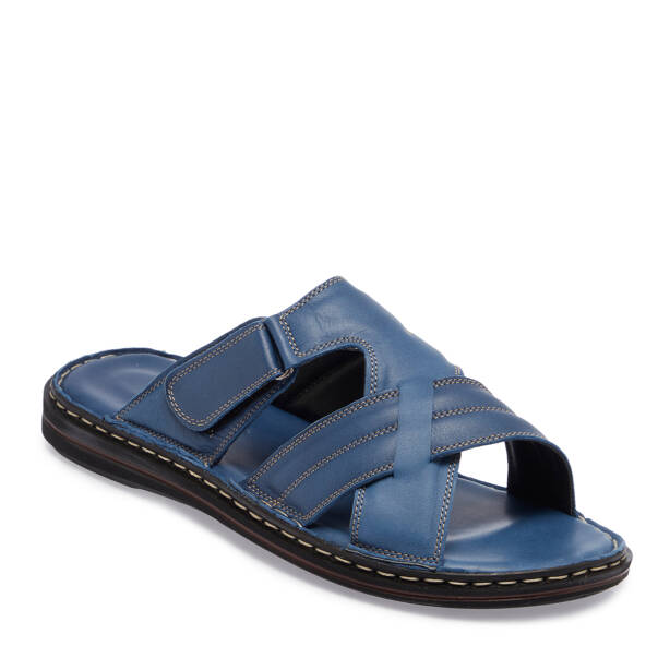 Mavi Hakiki Deri Erkek Terlik - E26Y1TR57602-J61 - 2
