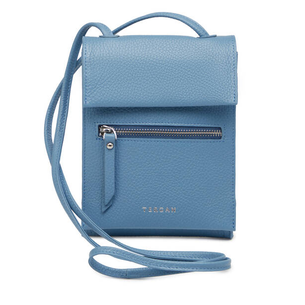 Mavi Hakiki Deri Kadın Çapraz Askılı Çanta - S26Y1BC80168-C43 