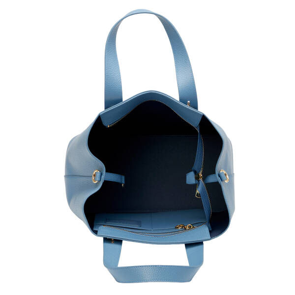 Mavi Hakiki Deri Kadın Omuz Çantası - S26Y1BC80485-C43 - 4