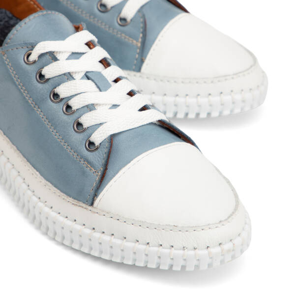 Mavi Hakiki Deri Kadın Sneaker - K4MEAY068703-K67 - 3