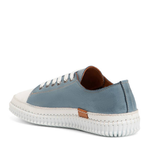 Mavi Hakiki Deri Kadın Sneaker - K4MEAY068703-K67 - Tergan Four Season