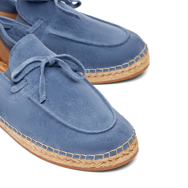 Mavi Hakiki Süet Deri Erkek Espadril - E26I1AY57625-K0K - 3