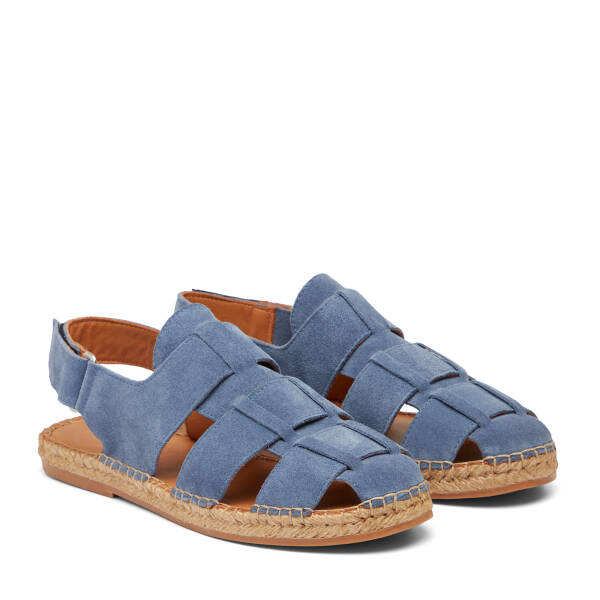 Mavi Hakiki Süet Deri Erkek Espadril - E26Y1SN57626-K0K - 2