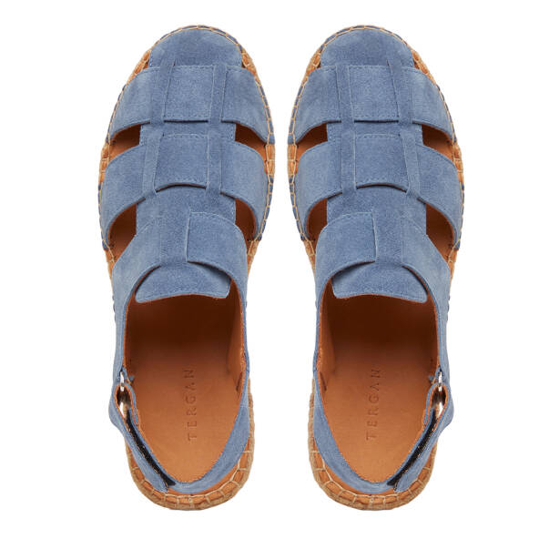 Mavi Hakiki Süet Deri Erkek Espadril - E26Y1SN57626-K0K - Tergan