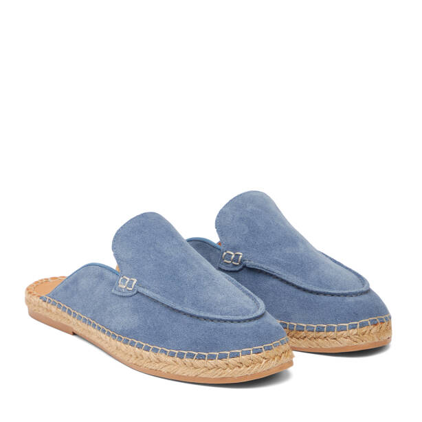 Mavi Hakiki Süet Deri Erkek Espadril - E26Y1TR57623-K0K - Tergan
