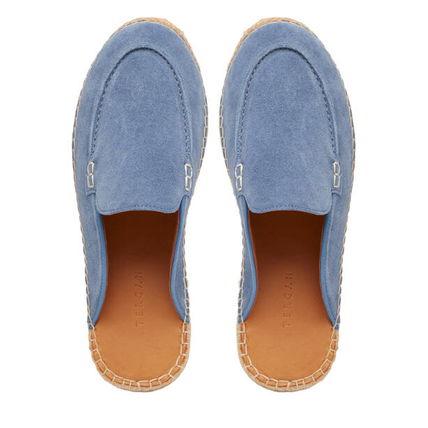 Mavi Hakiki Süet Deri Erkek Espadril - E26Y1TR57623-K0K - Tergan