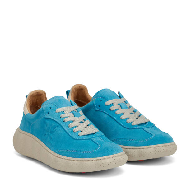 Mavi Hakiki Süet Deri Kadın Sneaker - K26I1AY68701-F60 - 2