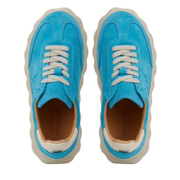 Mavi Hakiki Süet Deri Kadın Sneaker - K26I1AY68701-F60 - 5