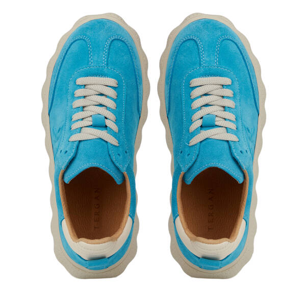 Mavi Hakiki Süet Deri Kadın Sneaker - K26I1AY68701-F60 - 5