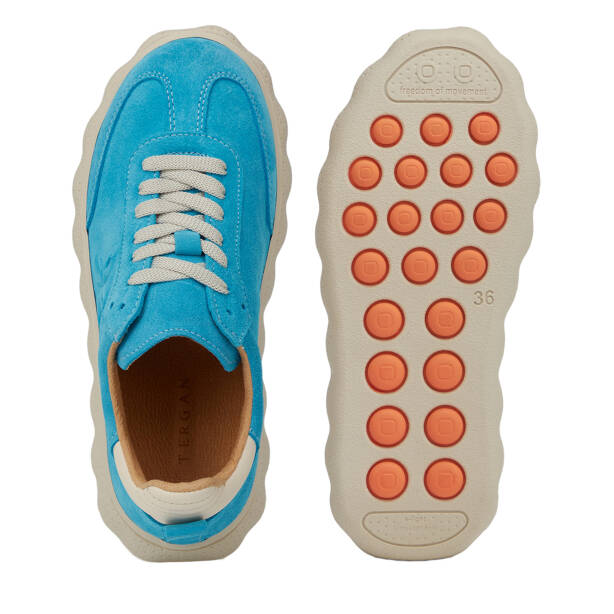 Mavi Hakiki Süet Deri Kadın Sneaker - K26I1AY68701-F60 - 6