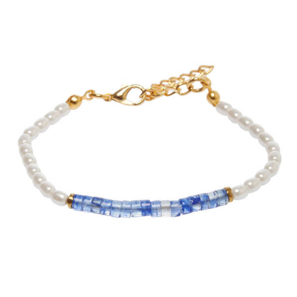 Mavi İnci-Akik Kadın Bileklik - K1BLK0450213-D65 - 1