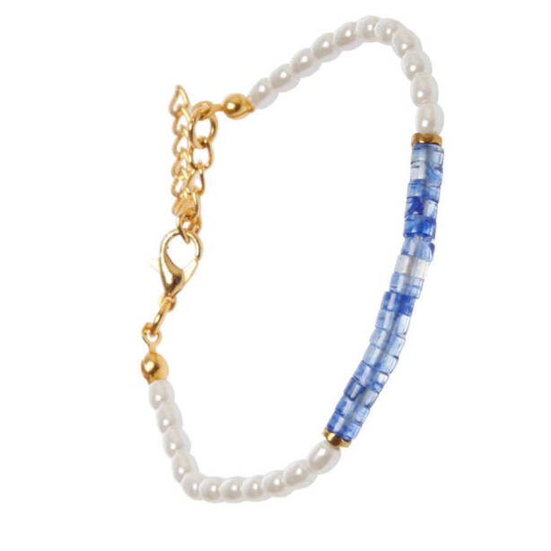 Mavi İnci-Akik Kadın Bileklik - K1BLK0450213-D65 - 2