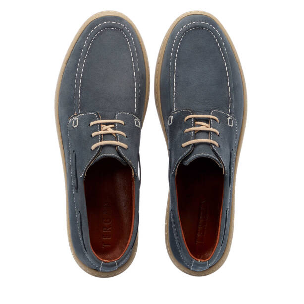 Mavi Hakiki Nubuk Deri Erkek Casual Ayakkabı - E25I1AY57294-F58 - 5