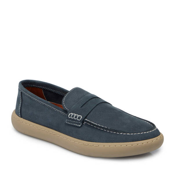 Mavi Nubuk Deri Erkek Loafer - E25I1AY57295-F58 - 1