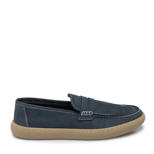 Mavi Nubuk Deri Erkek Loafer - E25I1AY57295-F58 - 3