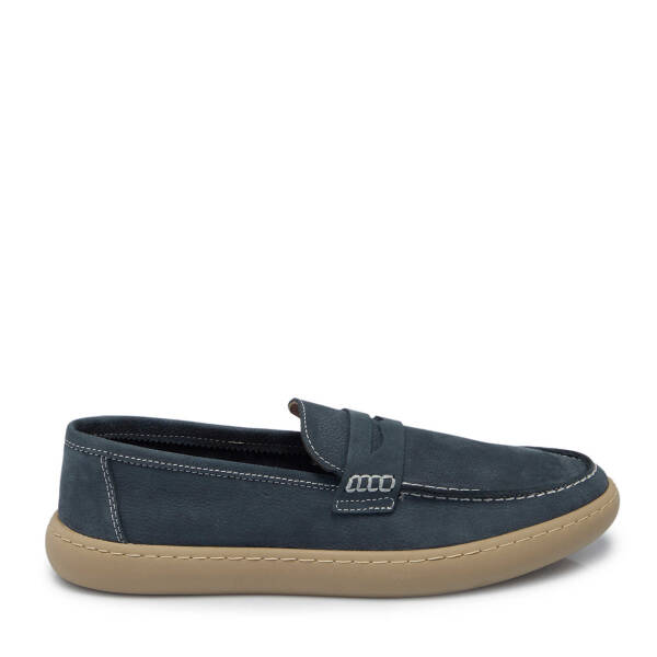 Mavi Nubuk Deri Erkek Loafer - E25I1AY57295-F58 - 3