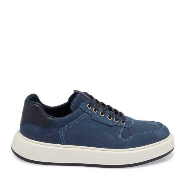 Mavi Nubuk Deri Erkek Sneaker - E24I1AY56807-F58 - 3