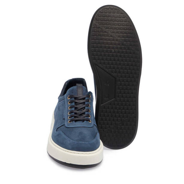 Mavi Nubuk Deri Erkek Sneaker - E24I1AY56807-F58 - 4