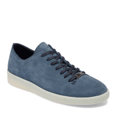  Mavi Nubuk Deri Erkek Sneaker - E24I1AY56831-F58 