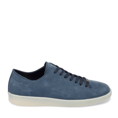  Mavi Nubuk Deri Erkek Sneaker - E24I1AY56831-F58 - 3