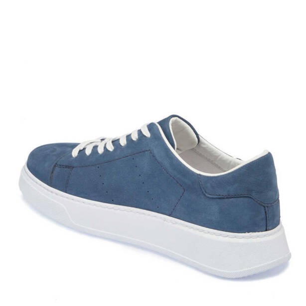Mavi Nubuk Deri Erkek Sneaker - E24I1AY56839-F58 - 2