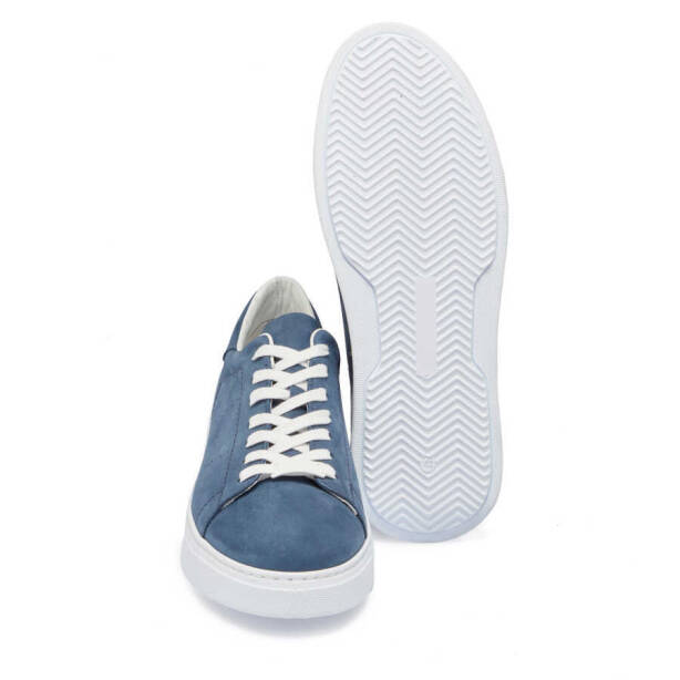 Mavi Nubuk Deri Erkek Sneaker - E24I1AY56839-F58 - 4