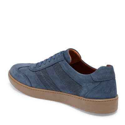 Mavi Nubuk Deri Erkek Sneaker - E24I1AY56862-F58 - 2
