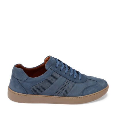 Mavi Nubuk Deri Erkek Sneaker - E24I1AY56862-F58 - 3