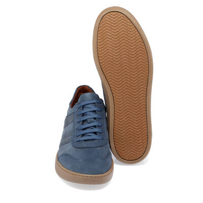 Mavi Nubuk Deri Erkek Sneaker - E24I1AY56862-F58 - 4