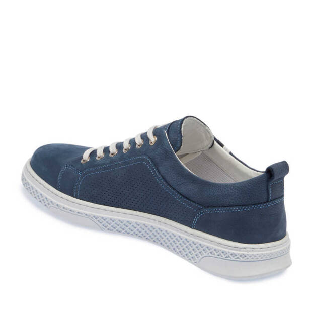 Mavi Nubuk Deri Erkek Sneaker - E24I1AY56865-F58 - 2