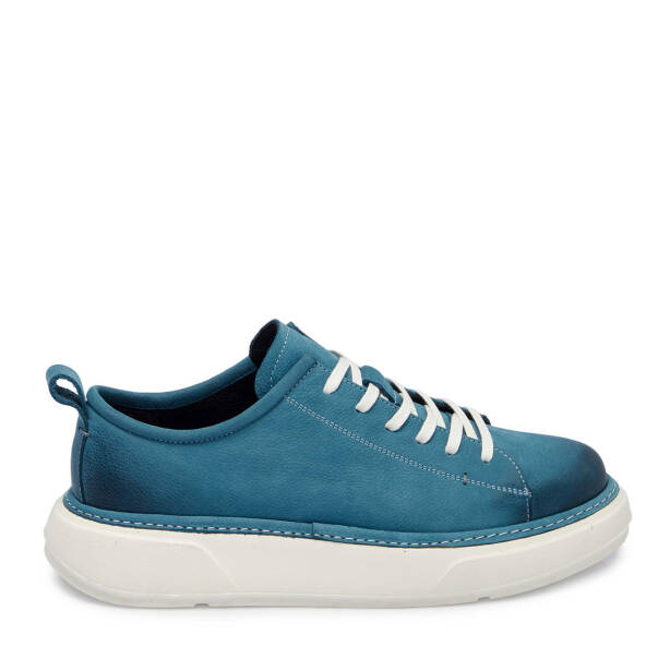 Mavi Nubuk Deri Erkek Sneaker - E25I1AY57165-F58 - 3