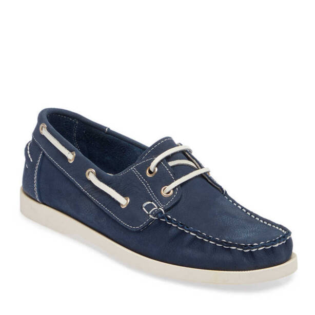 Mavi Nubuk Deri Kadın Loafer - K24I1AY67386-C38 